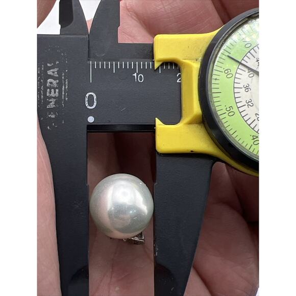 White Pearl 925 Sterling Silver Marcasite Pendant 14mm - Picture 4 of 8